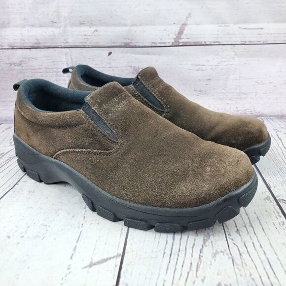 *CLEARANCE Lands End Womens All Weather Suede Slip On Moccasins - Picture 1 of 8